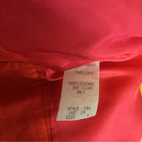 Geary Roark Linen Mini Dress Size 6 Colorblock Sleeveless Women Preppy - Picture 10 of 15